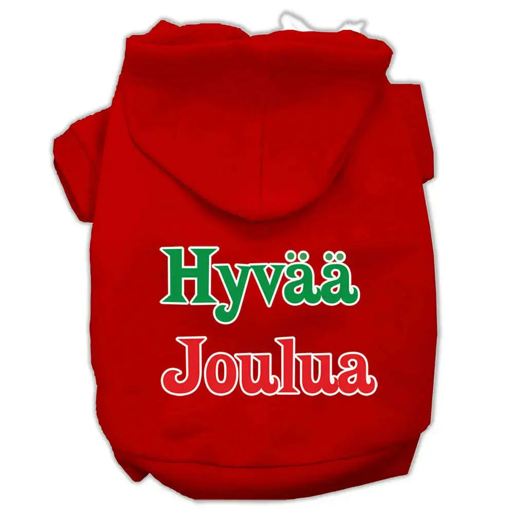 Hyvaa-Joulua-Screen-Print-Pet-Hoodies-Red-Size-Xxxl-GreatEagleInc-319376299