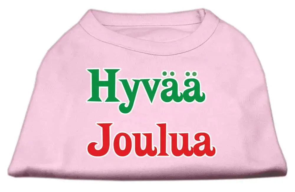 Hyvaa-Joulua-Screen-Print-Shirt-Light-Pink-S-GreatEagleInc-318571117
