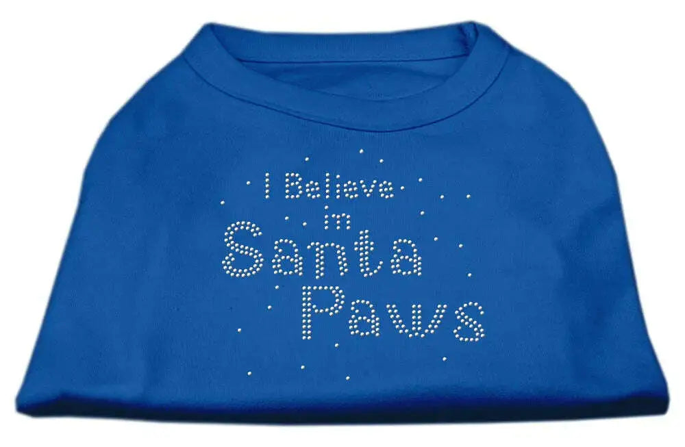 I-Believe-In-Santa-Paws-Shirt-Blue-Lg-GreatEagleInc-319862237