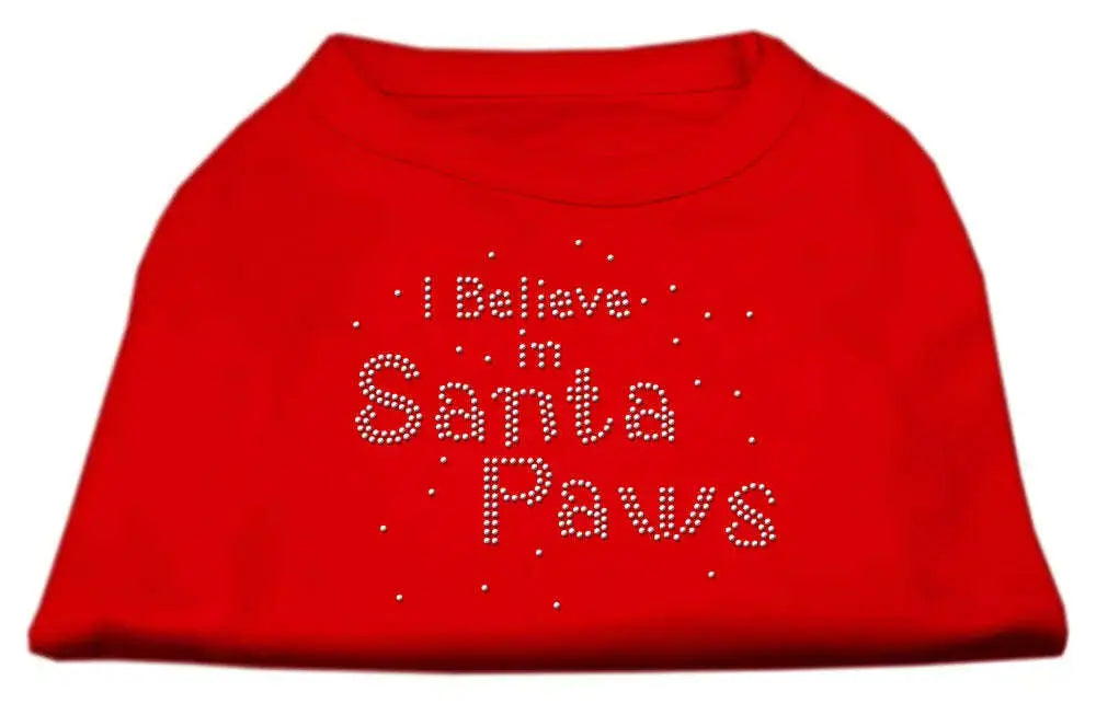 I-Believe-In-Santa-Paws-Shirt-Red-M-GreatEagleInc-319860369