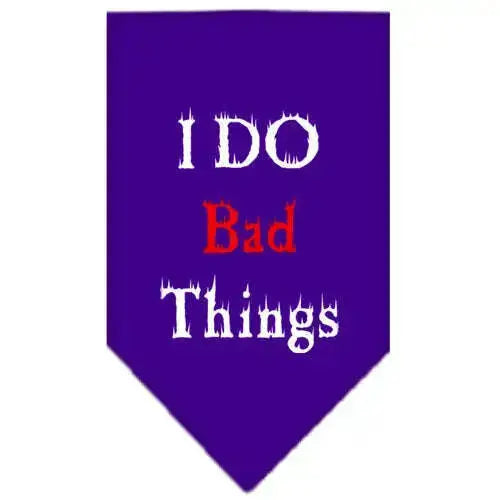 I-Do-Bad-Things-Screen-Print-Bandana-Purple-Large-GreatEagleInc-333921559