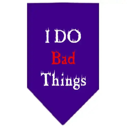 I-Do-Bad-Things-Screen-Print-Bandana-Purple-Small-GreatEagleInc-333920694