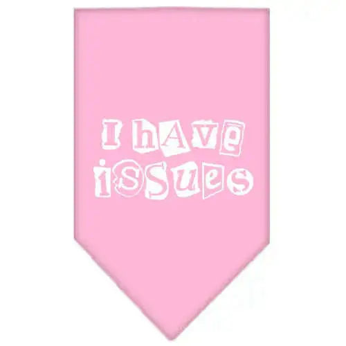 I-Have-Issues-Screen-Print-Bandana-Light-Pink-Small-GreatEagleInc-333919487