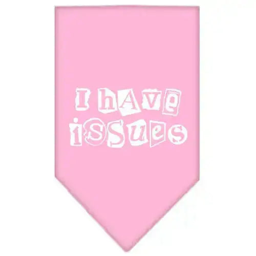 I-Have-Issues-Screen-Print-Bandana-Light-Pink-Small-GreatEagleInc-333919487