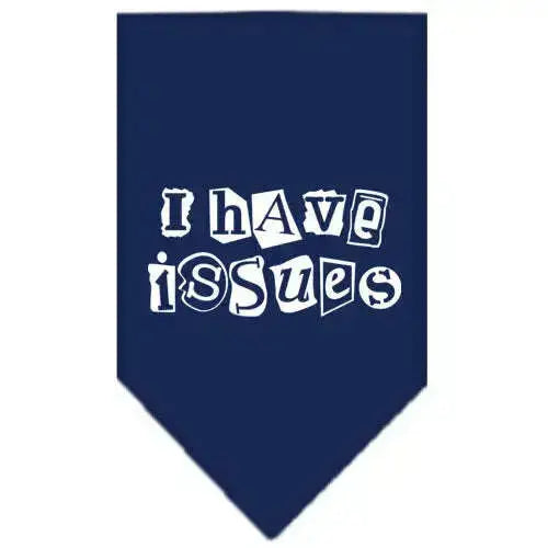 I-Have-Issues-Screen-Print-Bandana-Navy-Blue-Large-GreatEagleInc-333920271