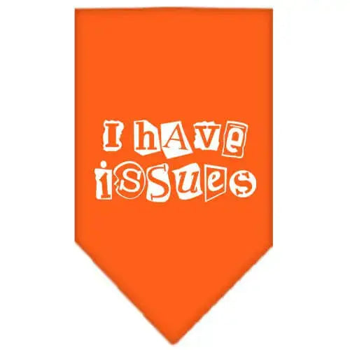 I-Have-Issues-Screen-Print-Bandana-Orange-Large-GreatEagleInc-333920155