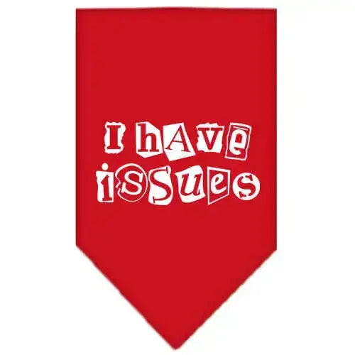 I-Have-Issues-Screen-Print-Bandana-Red-Small-GreatEagleInc-333919230