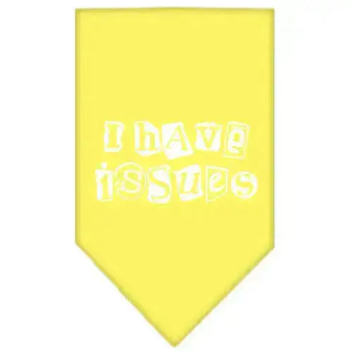 I-Have-Issues-Screen-Print-Bandana-Yellow-Small-GreatEagleInc-333919088