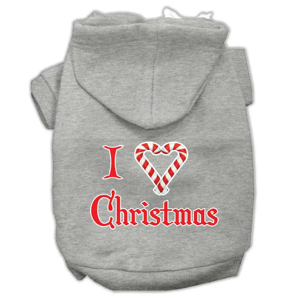 I-Heart-Christmas-Screen-Print-Pet-Hoodies-Grey-Size-Xxxl-GreatEagleInc-333969380