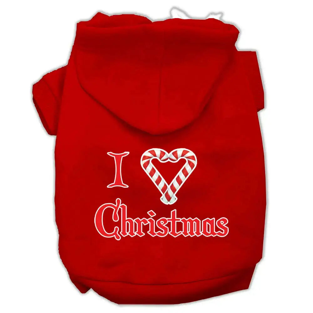 I-Heart-Christmas-Screen-Print-Pet-Hoodies-Red-Size-Sm-GreatEagleInc-333933029