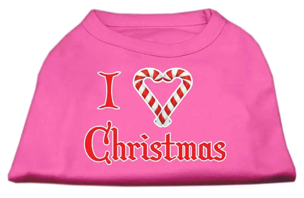 I-Heart-Christmas-Screen-Print-Shirt-Bright-Pink-Xs-GreatEagleInc-318884458