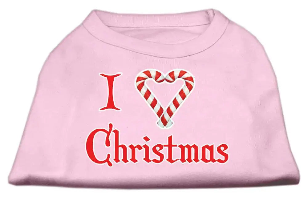 I-Heart-Christmas-Screen-Print-Shirt-Light-Pink-Lg-GreatEagleInc-318851252