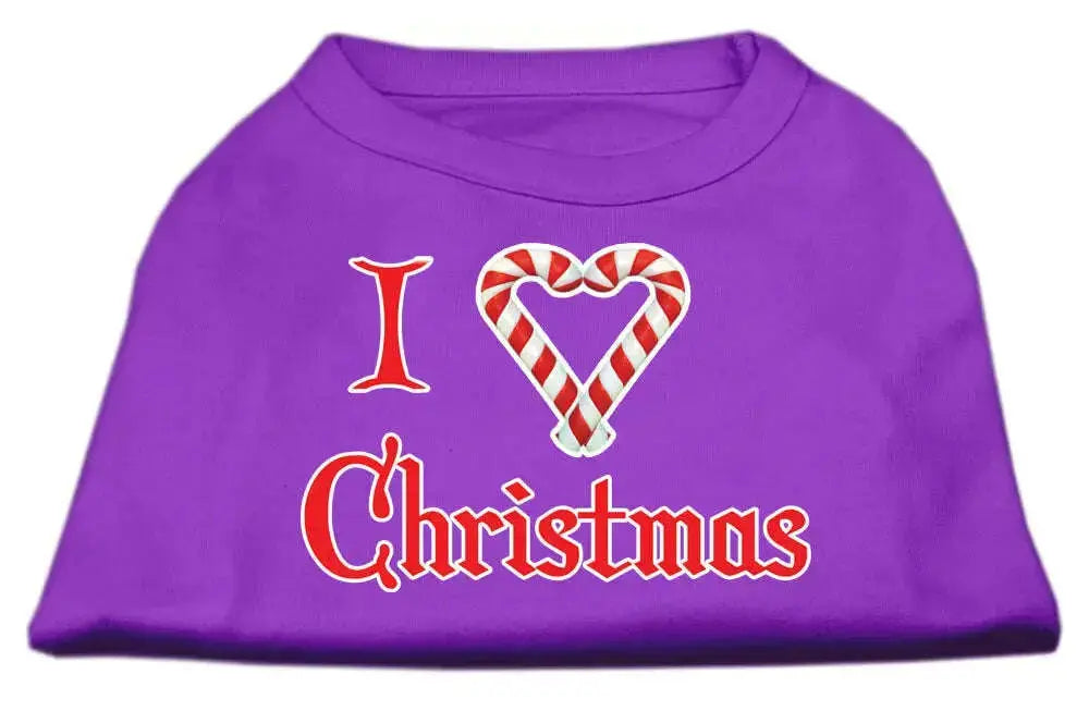 I-Heart-Christmas-Screen-Print-Shirt-Purple-Xl-GreatEagleInc-318852378