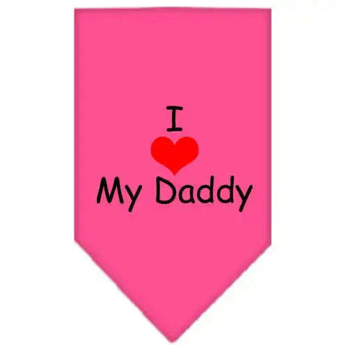 I-Heart-My-Daddy-Screen-Print-Bandana-Bright-Pink-Large-GreatEagleInc-333918953