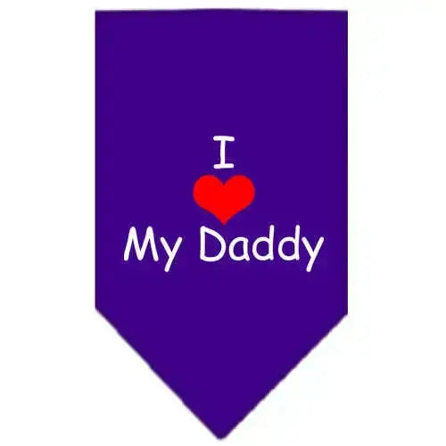 I-Heart-My-Daddy-Screen-Print-Bandana-Purple-Large-GreatEagleInc-318596140