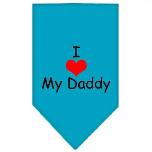 I-Heart-My-Daddy-Screen-Print-Bandana-Turquoise-Large-GreatEagleInc-318596248
