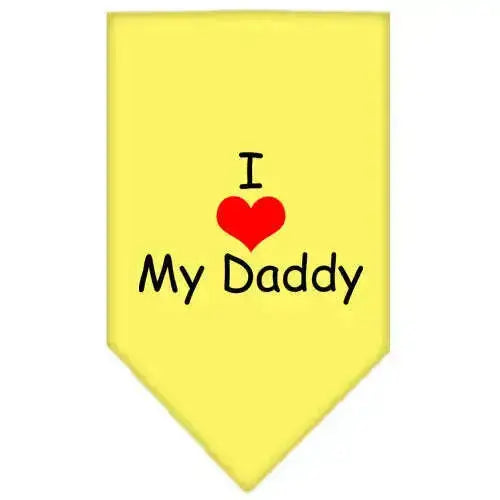 I-Heart-My-Daddy-Screen-Print-Bandana-Yellow-Large-GreatEagleInc-333812085