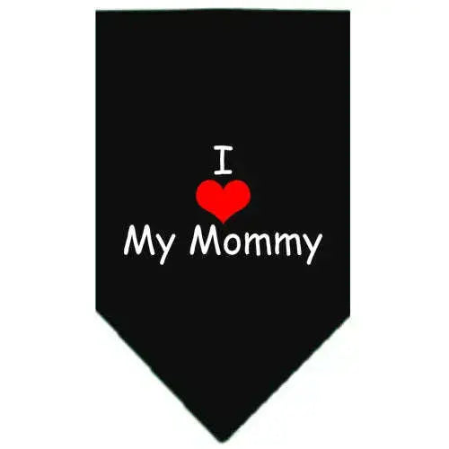I-Heart-My-Mommy-Screen-Print-Bandana-Black-Small-GreatEagleInc-333810927