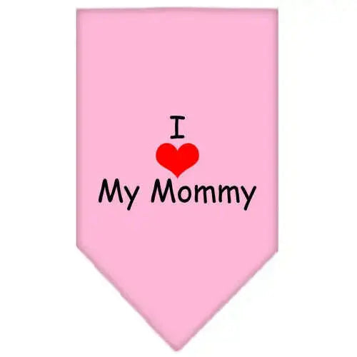 I-Heart-My-Mommy-Screen-Print-Bandana-Light-Pink-Large-GreatEagleInc-333811176