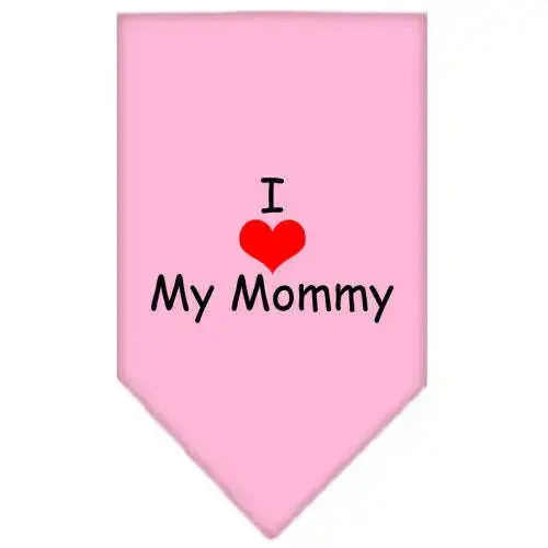I-Heart-My-Mommy-Screen-Print-Bandana-Light-Pink-Small-GreatEagleInc-333810561