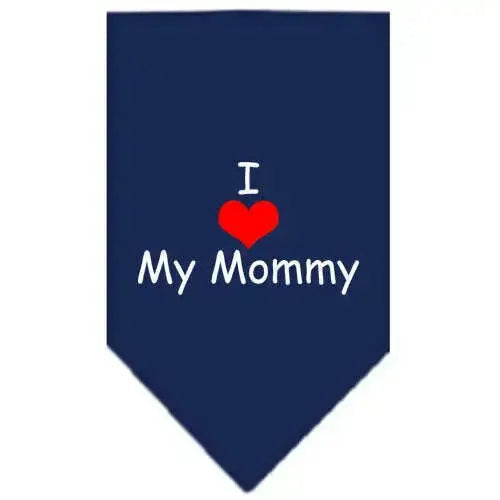 I-Heart-My-Mommy-Screen-Print-Bandana-Navy-Blue-Large-GreatEagleInc-333811032
