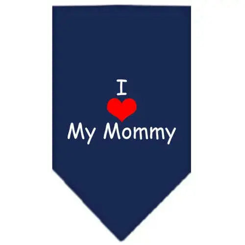 I-Heart-My-Mommy-Screen-Print-Bandana-Navy-Blue-Large-GreatEagleInc-333811032