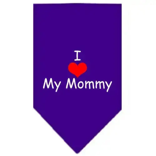 I-Heart-My-Mommy-Screen-Print-Bandana-Purple-Small-GreatEagleInc-318564156