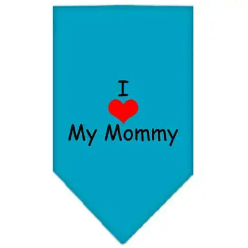 I-Heart-My-Mommy-Screen-Print-Bandana-Turquoise-Small-GreatEagleInc-318534532