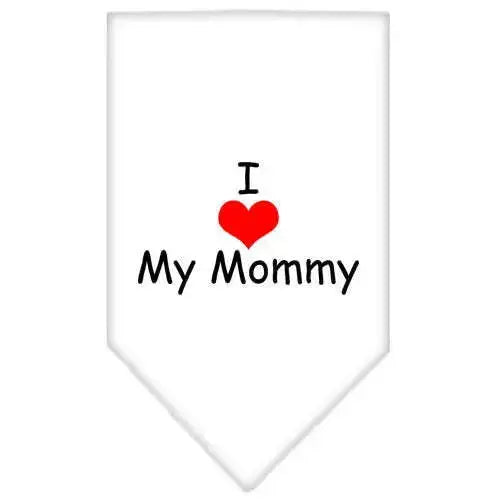 I-Heart-My-Mommy-Screen-Print-Bandana-White-Small-GreatEagleInc-318534633