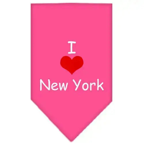 I-Heart-New-York-Screen-Print-Bandana-Bright-Pink-Large-GreatEagleInc-333810248