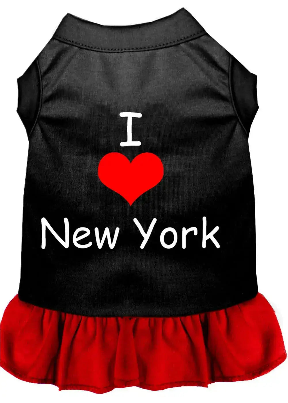 I-Heart-New-York-Screen-Print-Dress-Black-With-Red-Med-GreatEagleInc-320049878
