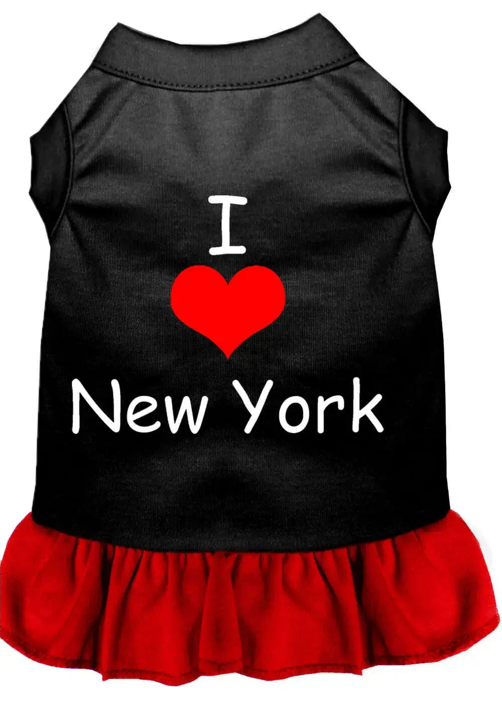 I-Heart-New-York-Screen-Print-Dress-Black-With-Red-Xxl-GreatEagleInc-320046625
