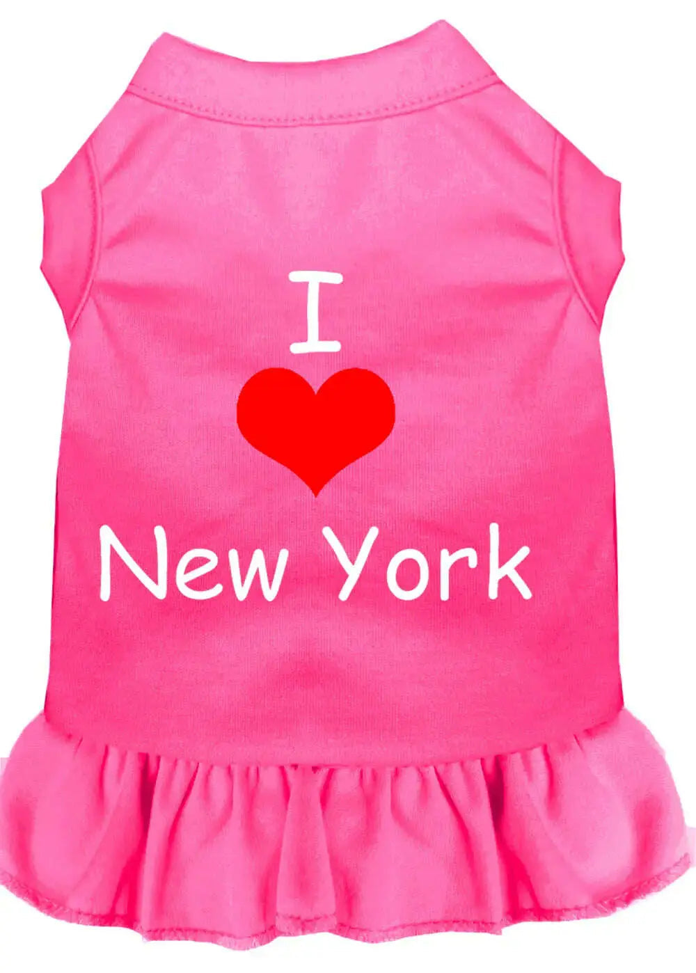 I-Heart-New-York-Screen-Print-Dress-Bright-Pink-Xl-GreatEagleInc-320048146