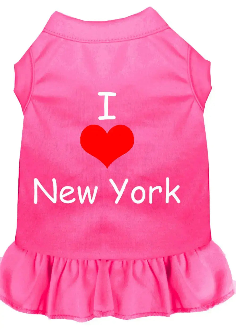 I-Heart-New-York-Screen-Print-Dress-Bright-Pink-Xxxl-GreatEagleInc-318745045