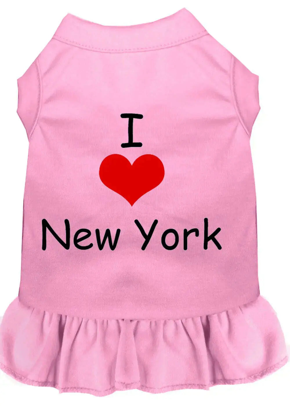 I-Heart-New-York-Screen-Print-Dress-Light-Pink-Xxl-GreatEagleInc-320046326
