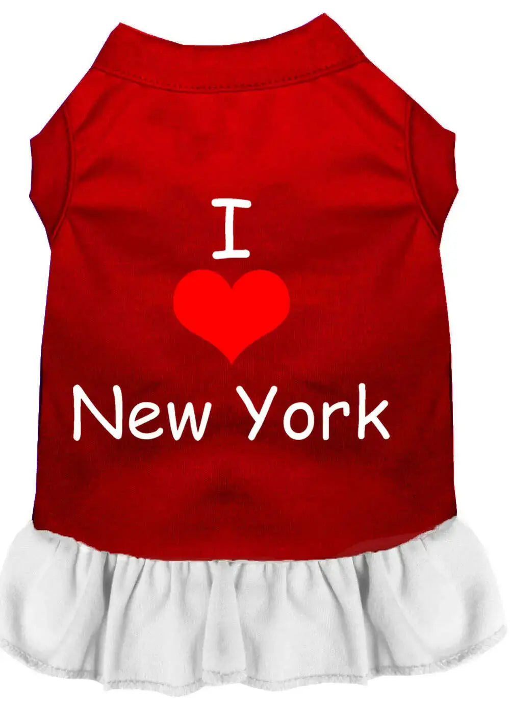 I-Heart-New-York-Screen-Print-Dress-Red-With-White-Xl-GreatEagleInc-320047831