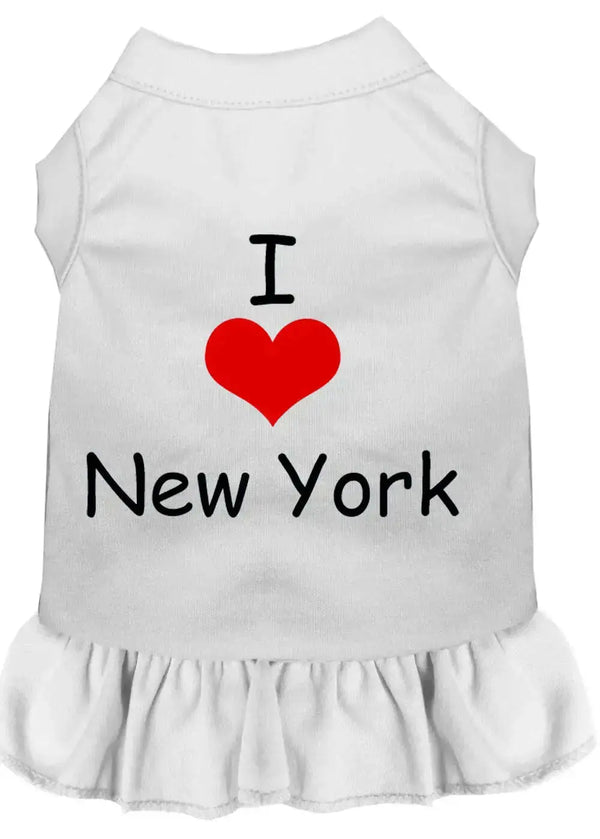 I-Heart-New-York-Screen-Print-Dress-White-Med-GreatEagleInc-320049254