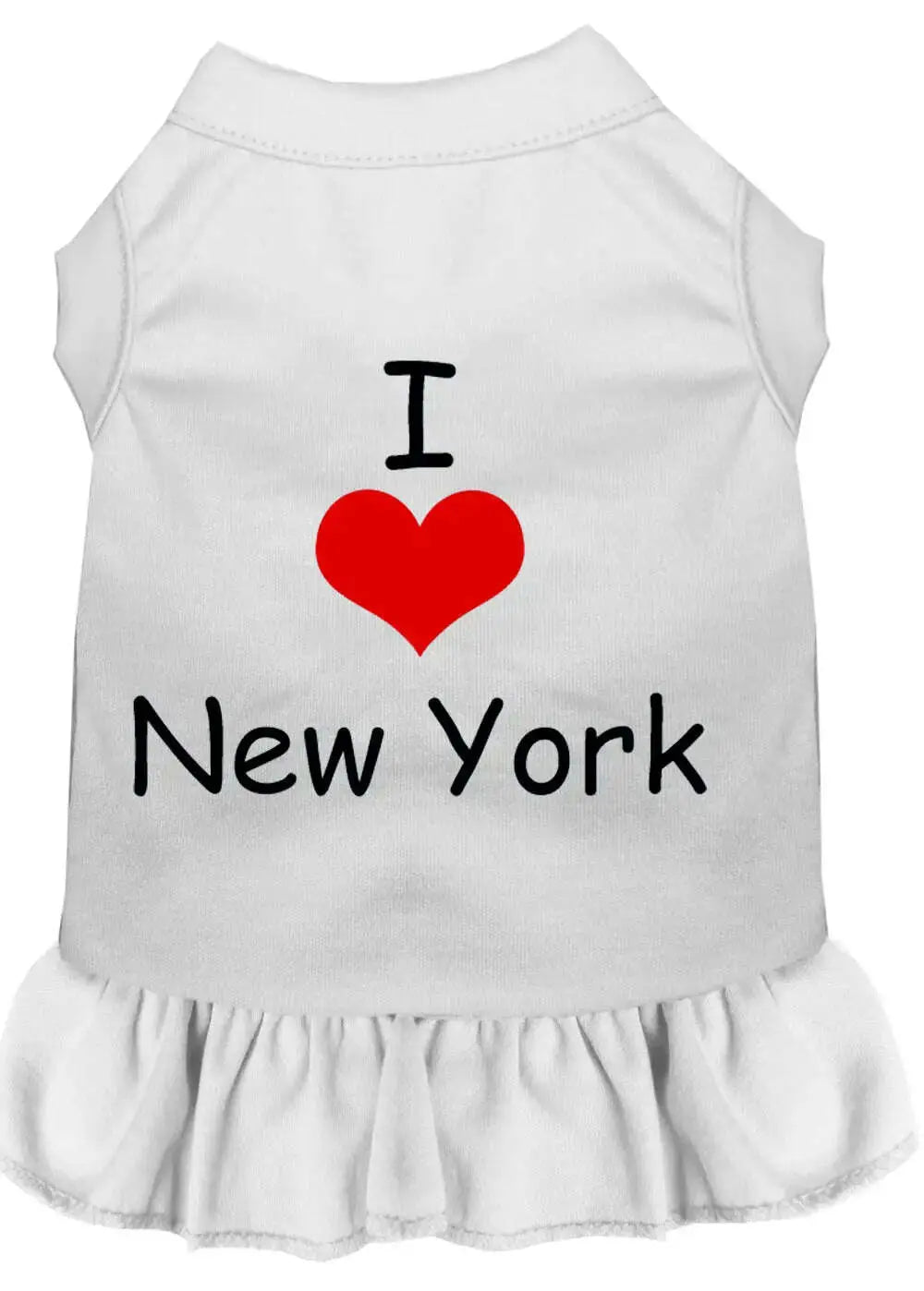 I-Heart-New-York-Screen-Print-Dress-White-Xxxl-GreatEagleInc-320045415