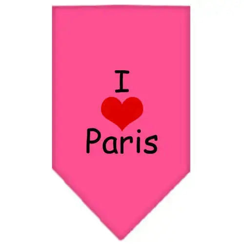 I-Heart-Paris-Screen-Print-Bandana-Bright-Pink-Large-GreatEagleInc-333809292