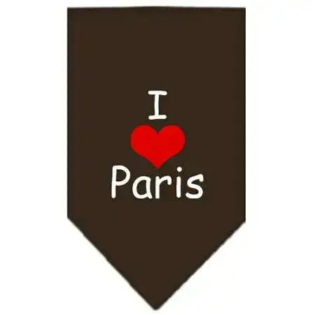 I-Heart-Paris-Screen-Print-Bandana-Cocoa-Small-GreatEagleInc-333808835