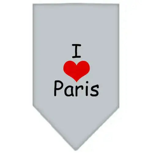 I-Heart-Paris-Screen-Print-Bandana-Grey-Small-GreatEagleInc-333808795