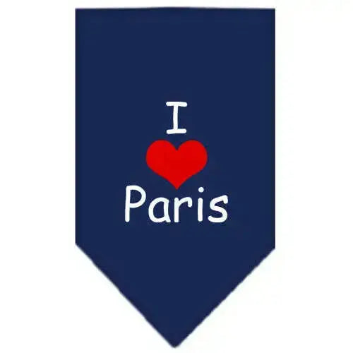 I-Heart-Paris-Screen-Print-Bandana-Navy-Blue-Large-GreatEagleInc-318596424
