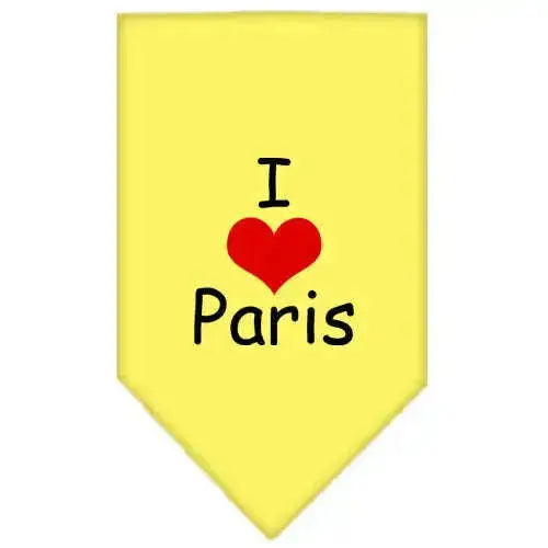 I-Heart-Paris-Screen-Print-Bandana-Yellow-Large-GreatEagleInc-333834126