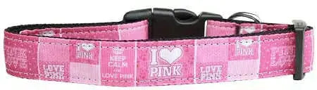 I-Heart-Pink-Nylon-Dog-Collar-Sm-GreatEagleInc-333695086