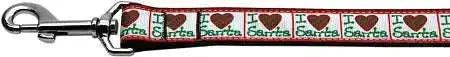 I-Heart-Santa-Nylon-Dog-Leash-3-8-Inch-Wide-4ft-Long-GreatEagleInc-318823460