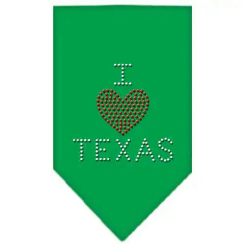 I-Heart-Texas-Rhinestone-Bandana-Emerald-Green-Large-GreatEagleInc-319302072