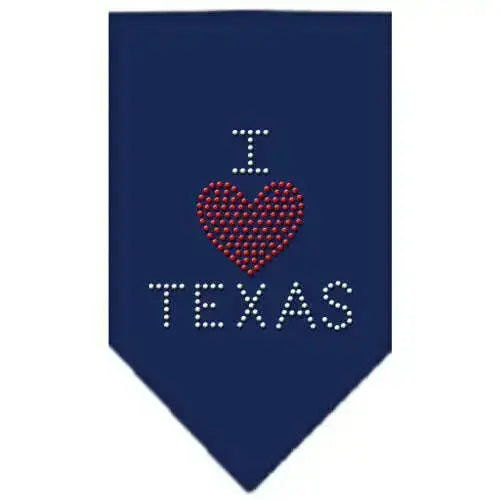 I-Heart-Texas-Rhinestone-Bandana-Navy-Blue-Large-GreatEagleInc-319301739