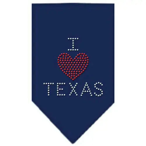 I-Heart-Texas-Rhinestone-Bandana-Navy-Blue-Large-GreatEagleInc-319301739