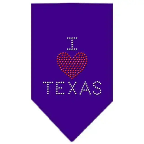 I-Heart-Texas-Rhinestone-Bandana-Purple-Small-GreatEagleInc-319300721