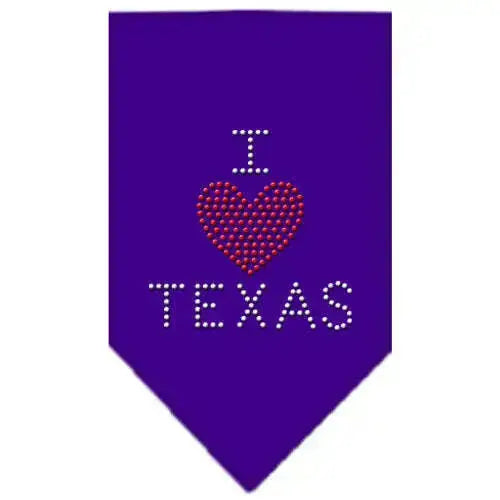 I-Heart-Texas-Rhinestone-Bandana-Purple-Small-GreatEagleInc-319300721